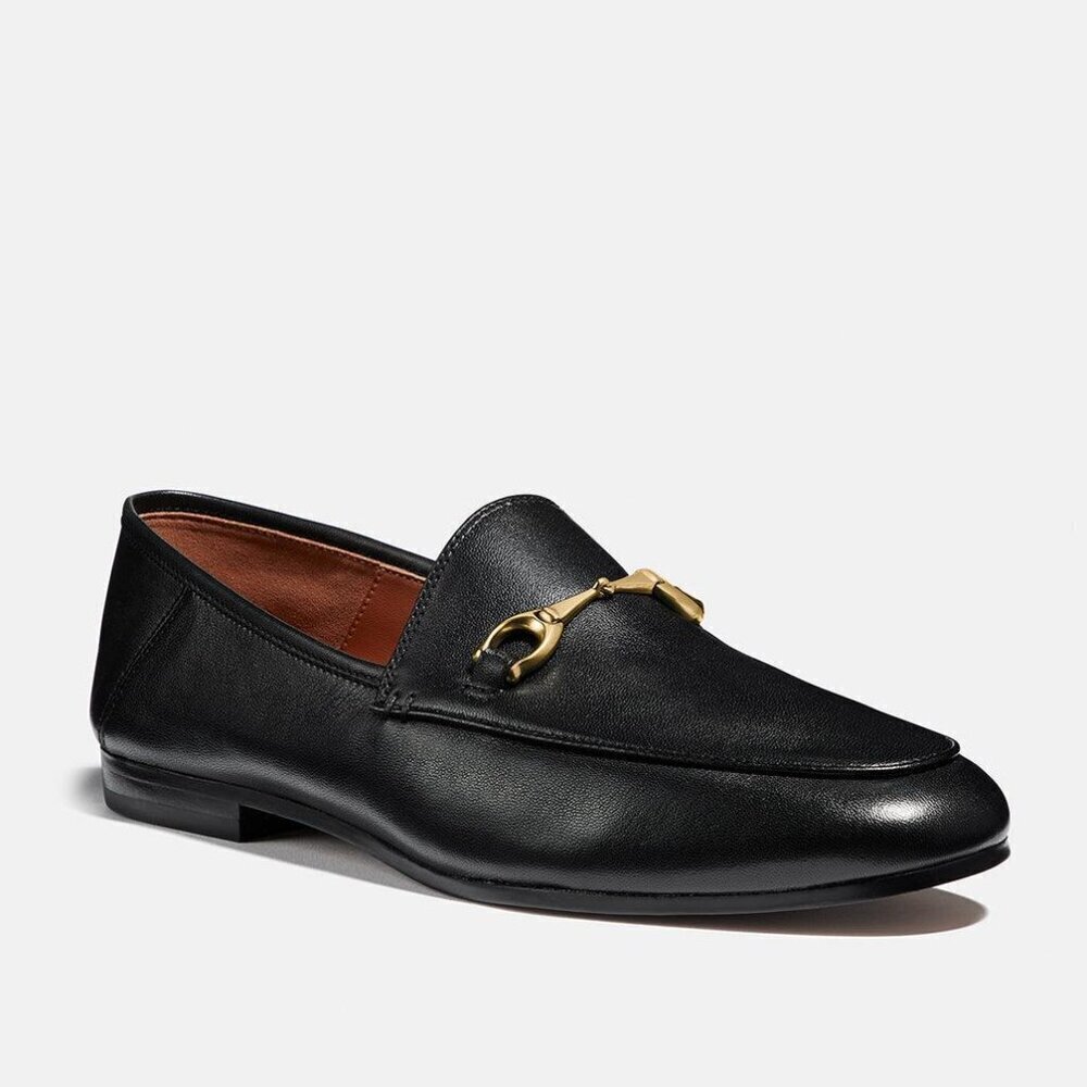 Coach Haley Black Leather Horsebit Loafer Sz 7.5